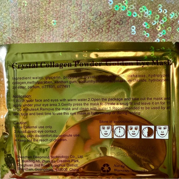 🏆👀 Luxurious Golden Crystal Collagen Eye Mask (Firm, Brighten, Fade Lines) - Picture 6 of 8